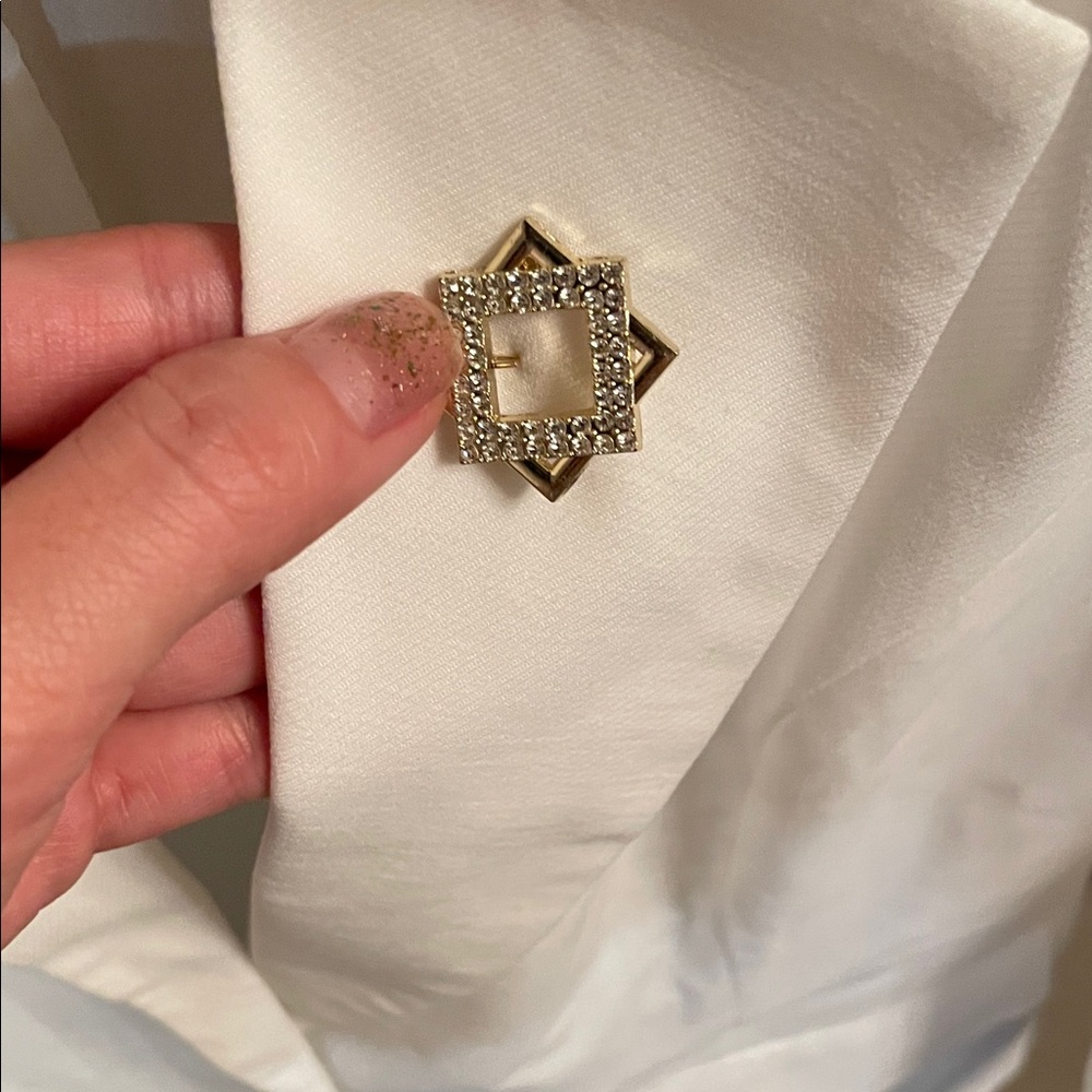 Talbots Classic White Single-Button Blazer With N… - image 5